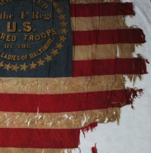 Flag conservation, repair and restoration of historic textiles, civil war, silk flag, flag expert