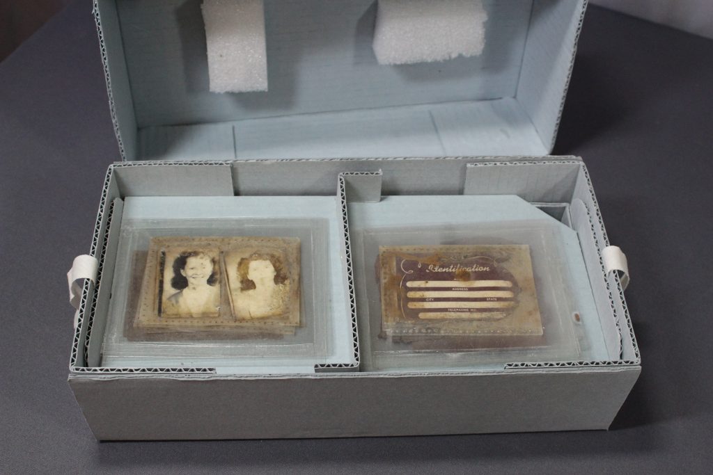 custom made archival box created by art conservator for collection storage